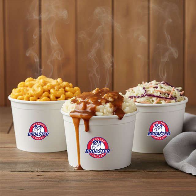 Creamy Mac & Cheese Mashed Potatoes & Gravy & Coleslaw